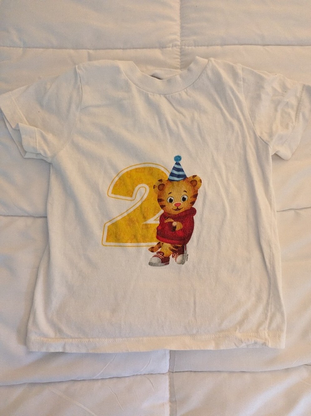 Daniel Tiger Kids' Shirt with Tiger Character, No. 2 Birthday Shirt, Size 2T